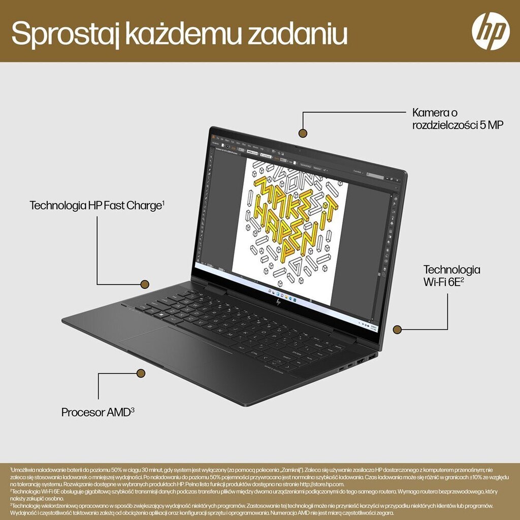 HP Envy x360 15-fh0006nw cena un informācija | Portatīvie datori | 220.lv