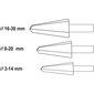 Konusveida urbju komplekts metālam 3 gab., 4-30 mm цена и информация | Rokas instrumenti | 220.lv