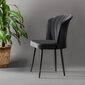 2 krēslu komplekts Kalune Design Rubi, melns cena un informācija | Virtuves un ēdamistabas krēsli | 220.lv