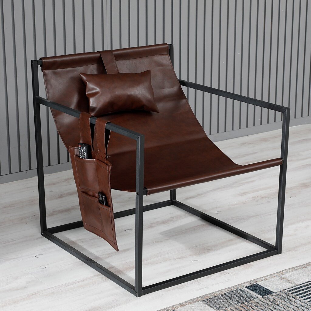 Krēsls Kalune Design Nordic, brūns/melns cena un informācija | Virtuves un ēdamistabas krēsli | 220.lv