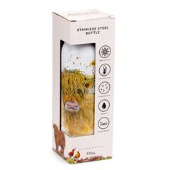 Bērnu ūdens pudele Jan Pashley Highland Coo Cow, 530 ml cena un informācija | Ūdens pudeles | 220.lv