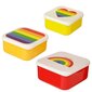Bērnu pusdienu kastīšu komplekts Rainbow, 3 gab. cena un informācija | Trauki pārtikas uzglabāšanai | 220.lv