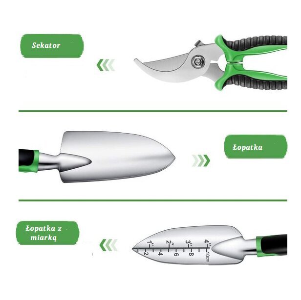 Dārza instrumentu komplekts, 8 d. cena un informācija | Dārza instrumenti | 220.lv