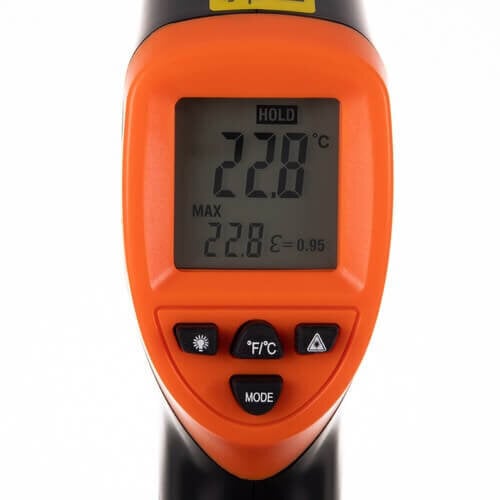 Lāzera bezkontakta termometrs - Pirometrs цена и информация | Mitruma, temperatūras, pH, ORP mērītāji | 220.lv