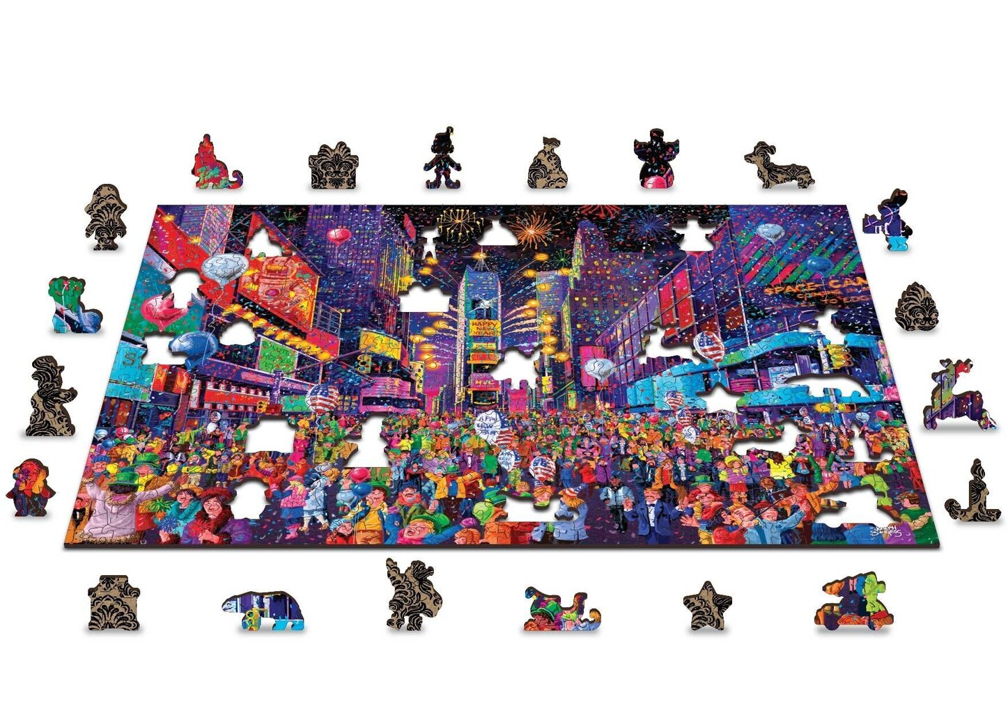 Koka puzle ar figūrām Wooden City Vecgada vakars, 505 цена и информация | Puzles, 3D puzles | 220.lv