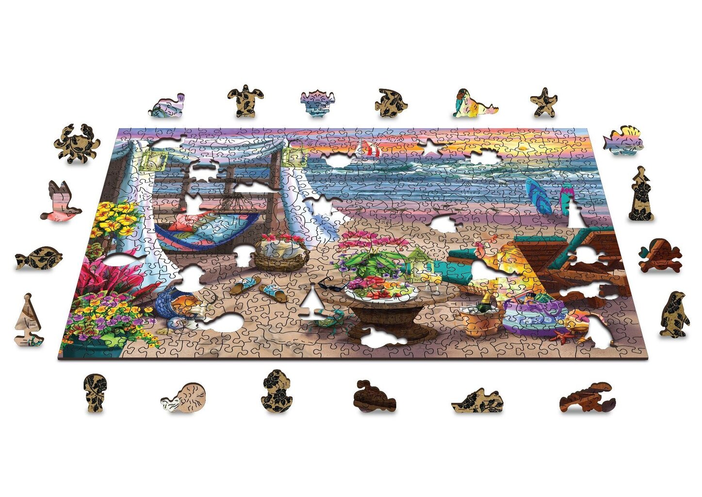 Koka puzle ar figūrām Wooden City Vasara, 505 d. цена и информация | Puzles, 3D puzles | 220.lv