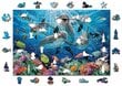 Koka puzle ar figūrām Wooden City Laimīgi delfīni, 505 d. cena un informācija | Puzles, 3D puzles | 220.lv