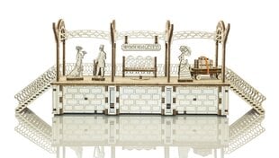 Koka 3D konstruktors Wooden City Dzelzceļa stacija, 175 d. цена и информация | Конструкторы и кубики | 220.lv