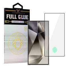 Закаленное стекло HARD Full Glue 5D для SAMSUNG GALAXY S24 ULTRA BLACK (с разблокировкой по отпечатку пальца) цена и информация | Защитные пленки для телефонов | 220.lv