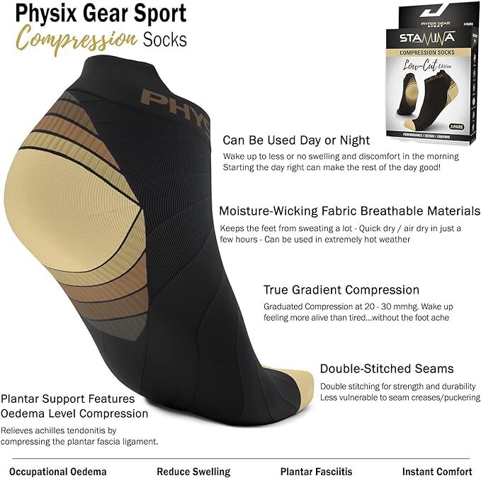 Sporta kompresijas skriešanas zeķes Physix Gear, 2 pāri cena un informācija | Vīriešu zeķes | 220.lv