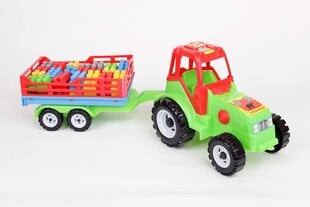 Трактор с прицепом и блоками Lean Toys цена и информация | Игрушки для мальчиков | 220.lv