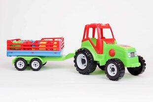 Трактор с прицепом и блоками Lean Toys цена и информация | Игрушки для мальчиков | 220.lv