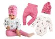 Komplekts meitenei Nini BB-17, balts/rozā cena un informācija | Apģērbu komplekti jaundzimušajiem | 220.lv