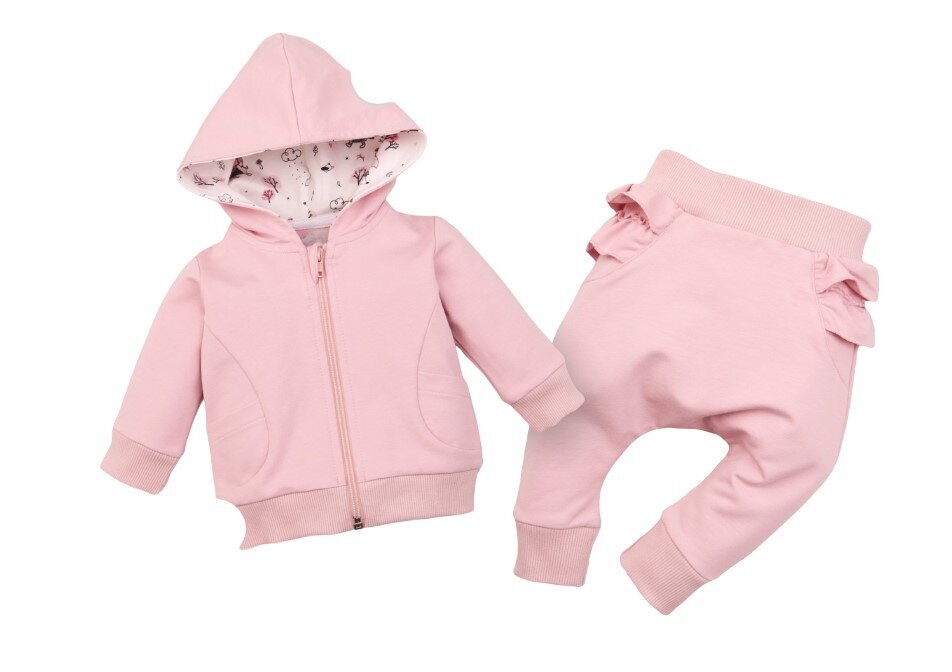 Komplekts meitenei Nini BB-19, rozā cena un informācija | Apģērbu komplekti jaundzimušajiem | 220.lv