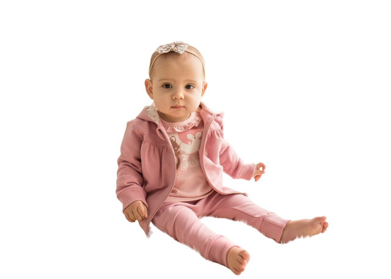 Komplekts meitenei Nini BB-21, rozā cena un informācija | Apģērbu komplekti jaundzimušajiem | 220.lv