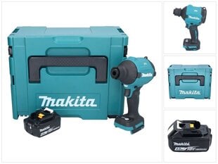 Аккумуляторный дуватель Makita DAS 180 T1J, 18 V, аккумулятор 5,0 Ah, без зарядного устройства цена и информация | Строительные фены | 220.lv