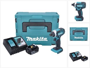 Аккумуляторный ударный гайковерт Makita 18 В с аккумулятором цена и информация | Шуруповерты, дрели | 220.lv