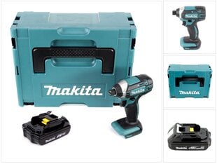 Аккумуляторный ударный гайковерт Makita 18 В с аккумулятором цена и информация | Шуруповерты, дрели | 220.lv