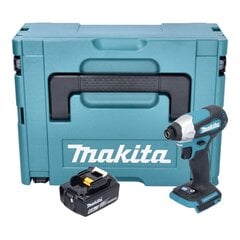 Аккумуляторный ударный гайковерт Makita 18 В с аккумулятором цена и информация | Шуруповерты, дрели | 220.lv