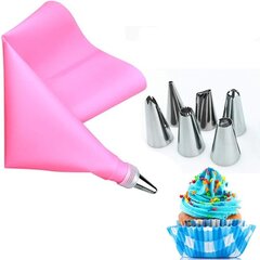 Набор для украшения тортов и пирожных в рукаве DIY цвет розовый цена и информация | Кухонные принадлежности | 220.lv
