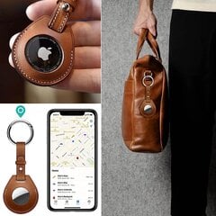 Чехол для Apple AirTag кожаный кулон кольцо для ключей 2шт цена и информация | Брелоки | 220.lv