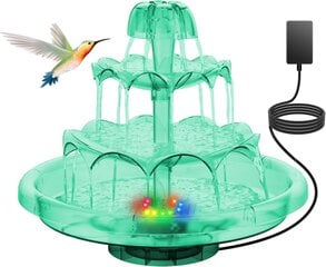 Светодиодный фонтан автоматическая поилка для птиц 3 уровня 30 см цена и информация | Скворечники, кормушки, клетки | 220.lv