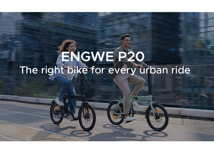 Elektriskais velosipēds Engwe P20, balts cena un informācija | Elektrovelosipēdi | 220.lv