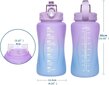 Sporta ūdens pudele ar salmiņu Bidonex Fitnesa Bidon, 2L cena un informācija | Ūdens pudeles | 220.lv