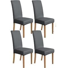Универсальные чехлы для стульев темно-серые 4шт цена и информация | Чехлы для мебели | 220.lv
