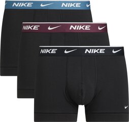 Nike vīriešu bokseri EVERYDAY COTTON STETCH TRUNK 3 gab., melni cena un informācija | Vīriešu apakšbikses | 220.lv