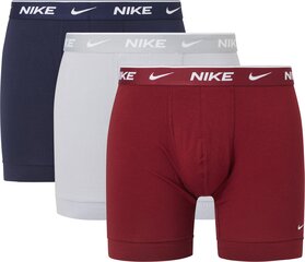 Nike vīriešu bokseri EVERYDAY COTTON STRETCH 3 gab., tumši zili-gaiši pelēki-bordo cena un informācija | Vīriešu apakšbikses | 220.lv