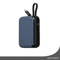 4smarts Powerbank Pocket 10000mAh 30W z wbudowanym kablem USB-C 15cm space blue 540698 цена и информация | Зарядные устройства Power bank | 220.lv