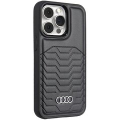 Audi Synthetic Leather MagSafe iPhone 15 Pro Max 6.7" czarny|black hardcase AU-TPUPCMIP15PM-GT|D3-BK цена и информация | Чехлы для телефонов | 220.lv