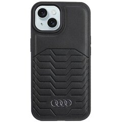 Audi Synthetic Leather MagSafe iPhone 15 | 14 | 13 6.1" czarny|black hardcase AU-TPUPCMIP15-GT|D3-BK цена и информация | Чехлы для телефонов | 220.lv