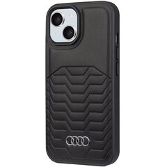 Audi Synthetic Leather MagSafe iPhone 15 | 14 | 13 6.1" czarny|black hardcase AU-TPUPCMIP15-GT|D3-BK цена и информация | Чехлы для телефонов | 220.lv