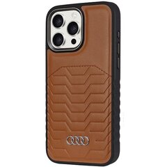 Audi Synthetic Leather MagSafe iPhone 15 Pro Max 6.7" czarny|black hardcase AU-TPUPCMIP15PM-GT|D3-BK цена и информация | Чехлы для телефонов | 220.lv