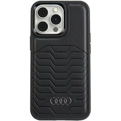 Audi Synthetic Leather MagSafe iPhone 15 Pro 6.1" czarny|black hardcase AU-TPUPCMIP15P-GT|D3-BK цена и информация | Чехлы для телефонов | 220.lv