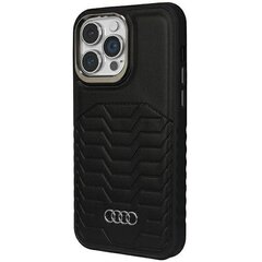 Audi Synthetic Leather MagSafe iPhone 15 Pro Max 6.7" czarny|black hardcase AU-TPUPCMIP15PM-GT|D3-BK цена и информация | Чехлы для телефонов | 220.lv