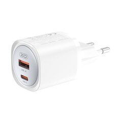 XO wall charger CE21 PD 33W 1x USB-C 1x USB white цена и информация | Зарядные устройства для телефонов | 220.lv