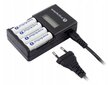 Akumulatoru lādētājs AA un AAA baterijām ar LCD ekrānu цена и информация | Akumulatoru lādētāji | 220.lv