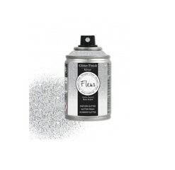 Izsmidzināms pārklājums ar gliteriem Fleur, sudraba, 100 ml cena un informācija | Modelēšanas un zīmēšanas piederumi | 220.lv