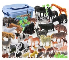 Figūru komplekts Dzīvnieku safari, 58 d. цена и информация | Конструктор автомобилей игрушки для мальчиков | 220.lv