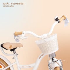 Velosipēds meitenēm Sun Baby, 16", balts/bēšs cena un informācija | Velosipēdi | 220.lv