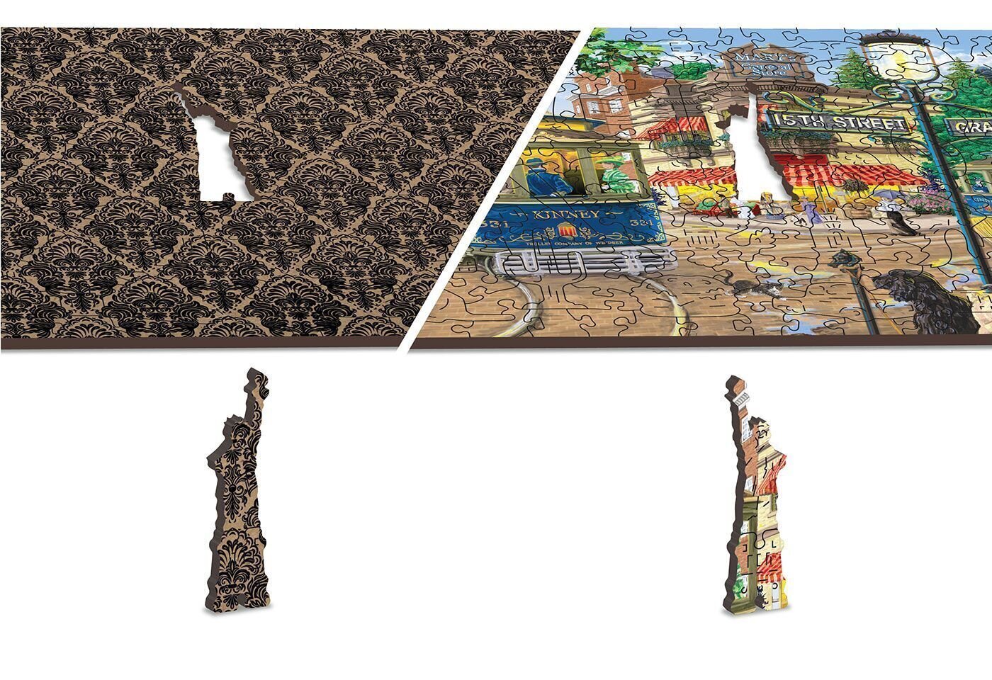 Koka puzle ar figūrām Wooden City Viktorijas laikmets, 1010 g. цена и информация | Puzles, 3D puzles | 220.lv