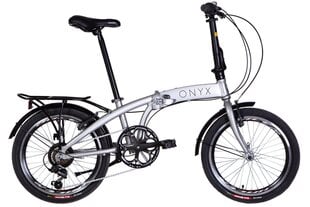 Saliekams velosipēds Onyx, 20", balts/pelēks cena un informācija | Velosipēdi | 220.lv