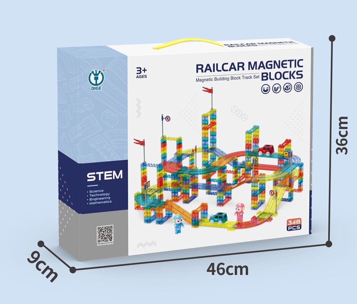 Magnētiskais konstruktors Steam Tracks, 348 d. cena un informācija | Konstruktori | 220.lv