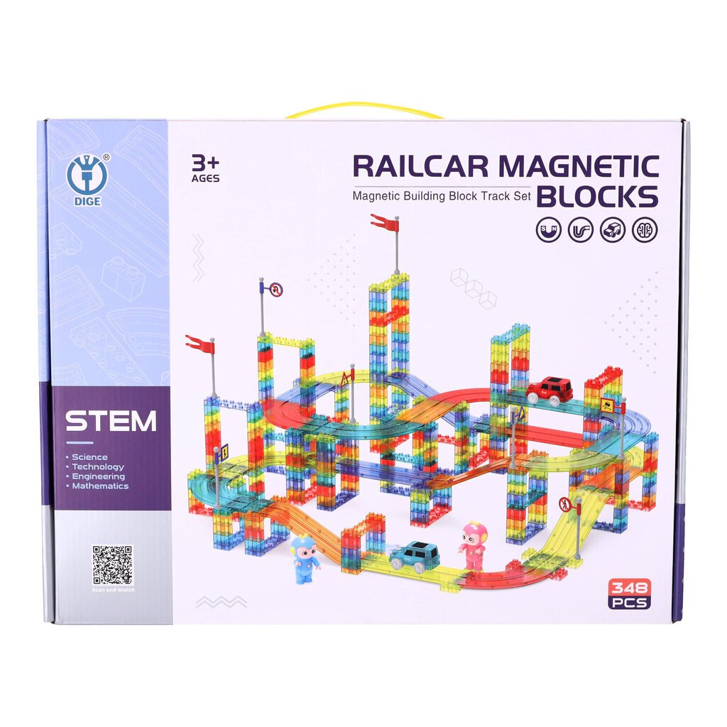 Magnētiskais konstruktors Steam Tracks, 348 d. cena un informācija | Konstruktori | 220.lv