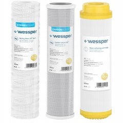 Набор картриджей предварительной фильтрации Wessper 10 дюймов цена и информация | Фильтры для воды, чистящие устройства | 220.lv