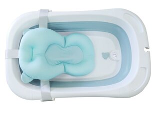 Silikons, saliekama mazuļa vanna - zilā krāsā iebūvēta - termometra spilvens cena un informācija | Mazuļa mazgāšana | 220.lv