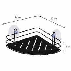 Vannas istabas stūra plaukts, 20x20x8 cm cena un informācija | Vannas istabas aksesuāri | 220.lv